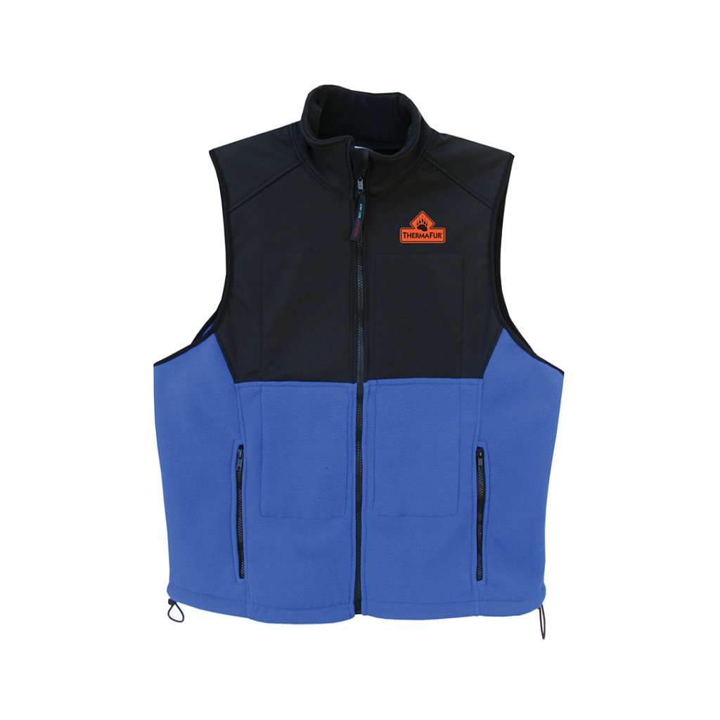 #5529 Techniche Heat Pax Fleece Heating Vest - Black/Blue color